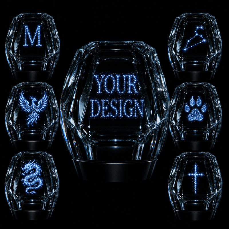 DYUHOP Custom Crystal Shift Knob — Your Design, 3D Laser Engraved RGB Gear Shifter