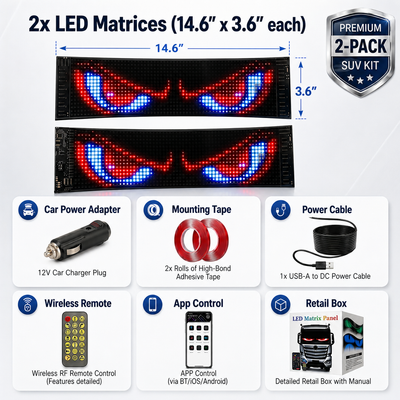 Small 2-Pack 14.6 x 3.6 inch flexible LED panels